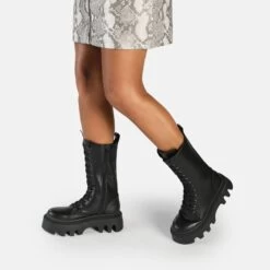 Bottes à Lacet Nappa Vegan Femme Buffalo Flora Hi -Chaussures De Mode buffalo 1220025 7 nw