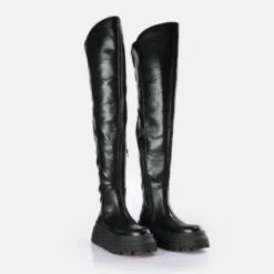 Bottes Nappa Vegan Femme Buffalo Ava Overknee -Chaussures De Mode buffalo 1224019 4 nw