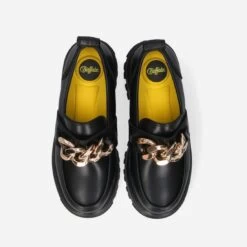 Mocassins Femme Buffalo Aspha Loafer Chain -Chaussures De Mode buffalo 1622093 5 nw