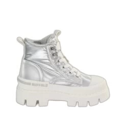 Bottines Femme Buffalo Raven Hi -Chaussures De Mode buffalo 1622225 silver white 1
