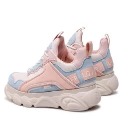 Baskets Femme Buffalo Cld Chai -Chaussures De Mode buffalo 1630760 lt blue rose 4