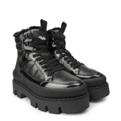 Bottines à Lacets Femme Buffalo Raven Snow Mid -Chaussures De Mode buffalo 1630804 black 3