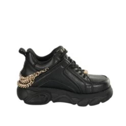 Baskets Nappa Vegan Femme Buffalo Cld Corin Chain 2.0 -Chaussures De Mode buffalo 1630857 black gold 1