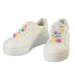Baskets Nappa Vegan Femme Buffalo Paired Candy -Chaussures De Mode buffalo 1630900 white 3